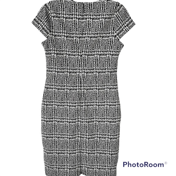 Michael Kors Jacquard Sheath Dress Size M Black and White  NWT - Picture 4 of 16